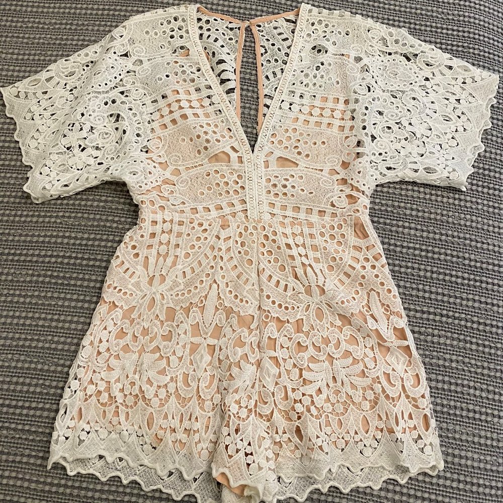 White Lace Romper